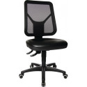 Chaise d’atelier pivotante TEC 80 rouleaux mousse polyuréthane noire 410-540 mm TOPSTAR