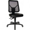 Chaise d’atelier pivotante TEC 80 rouleaux mousse polyuréthane noire 410-540 mm TOPSTAR