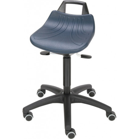 Tabourets pivotants avec roulettes mousse PU bleu réglage de la hauteur du siège 520-710mm LOTZ