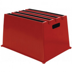 Marchepied pour charges lourdes marche plateforme y comp. 1 hauteur de la plate-forme 307 mm plastique rouge