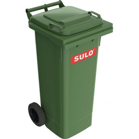 Bac à ordures 80 l HDPE vert mobile selon EN 840 SULO