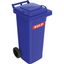 Bac à ordures 80 l HDPE bleu mobile selon EN 840 SULO