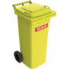 Bac à ordures 80 l HDPE jaune mobile selon EN 840 SULO