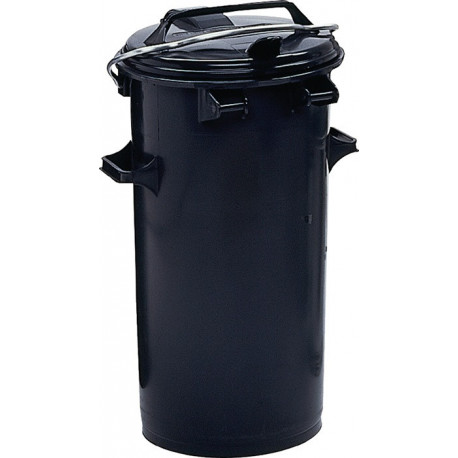 Poubelle 50 l plastique anthracite avec anse SULO
