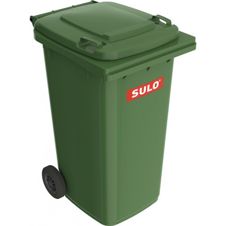 Bac à ordures 240 l HDPE vert mobile selon EN 840 SULO