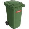Bac à ordures 240 l HDPE vert mobile selon EN 840 SULO