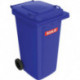 Bac à ordures 240 l HDPE bleu mobile selon EN 840 SULO