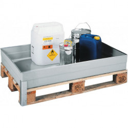 Bac collecteur 150 l GFK sans équerre de fixation L1200xl800xH165 mm CEMO