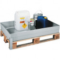 Bac collecteur 150 l GFK sans équerre de fixation L1200xl800xH165 mm CEMO