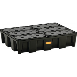 Bac collecteur 60 l L800xB600xH180 mm polyéthylène avec grille en PE CEMO