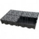 Bac collecteur 120 l L1200xB800xH180 mm polyéthylène avec grille en PE CEMO