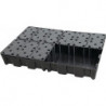 Bac collecteur 120 l L1200xB800xH180 mm polyéthylène avec grille en PE CEMO