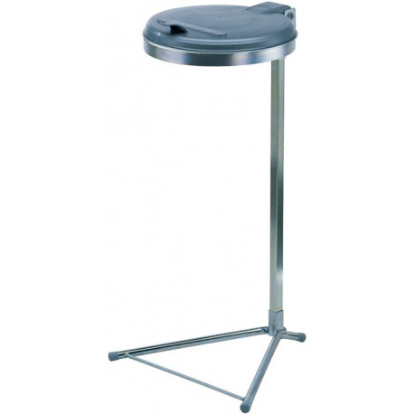 Poubelle H980xl500xP530 mm 120 l couvercle argent (KS) avec pied VAR