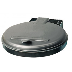 Poubelle l.400xP510 mm 120 l couvercle argent (KS) VAR