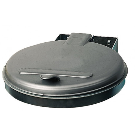 Poubelle l.400xP510 mm 120 l couvercle argent (KS) VAR