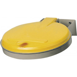 Poubelle l.400xP510 mm 120 l couvercle jaune (KS) VAR