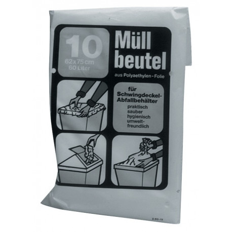 Sac poubelle l.700xL1100 mm 120 l 60 Âµm bleu 10 pièces/sachet