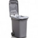 Sac en plastique 240 l LD-PE gris 100 µm l.650/550xL1350 mm 50 pièces/carton