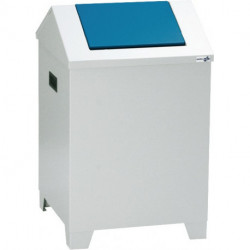 Bac pour laine de nettoyage H680xl400xP400 mm boîtier gris clair RAL 7035/clape