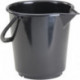 Seau 170 l HD-polyéthylène noir anse en plastique D. 330 mm hauteur 315 mm HÜNE
