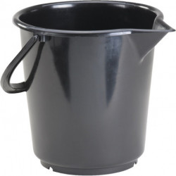 Seau 170 l HD-polyéthylène noir anse en plastique D. 330 mm hauteur 315 mm HÜNE