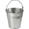 Seau 9,5 l tôle en acier, galvanisé argent D. 280 mm hauteur 280 mm (Par 12)