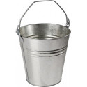 Seau 125 l tôle en acier galvanisé argent D. 300 mm hauteur 300 mm (Par 12)