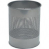 Corbeille à papier 15 l H315xD.260 mm avec grille perforée tôle d’acier à revêtement poudre argent métallique DURABLE
