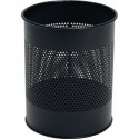 Corbeille à papier 15 l H315xD.260 mm avec grille perforée tôle d’acier à revête