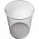 Corbeille à papier 23 l H350xD.295 mm avec décor perforé acier argent HELIT