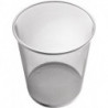 Corbeille à papier 23 l H350xD.295 mm avec décor perforé acier argent HELIT