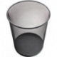 Corbeille à papier 23 l H350xD.295 mm avec décor perforé acier noir HELIT