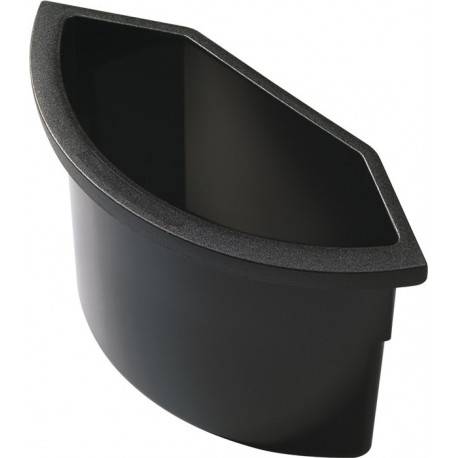 Réceptacle à déchets plastique noir 2 l HELIT (Par 5)