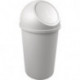 Poubelle H615xD.312 mm 25 l gris clair HELIT