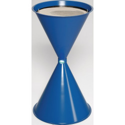 Cendrier sur pied D400xH730 mm bleu gentiane tôle d’acier VAR