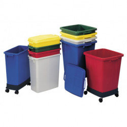 Chariot à roulettes souples Poubelle 60 l gris foncé GRAF