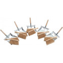 Set de pelles à poussière avec manche en bois 10x balayette coco 5x pelle et 5 pelles à poussière SOREX