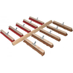 Set de balais 5 coco/Elaston longueur 600 mm avec 10 manches longueur 1400 mm SOREX