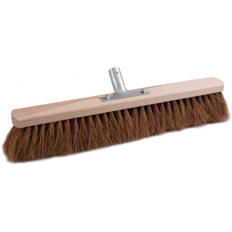 Balais coco longueur 500 mm avec sup. de manche métallique bois plat SOREX