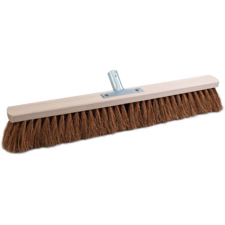 Balais coco longueur 600 mm avec sup. de manche métallique bois plat SOREX