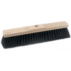 Balai pour grandes surfaces mélange de qualité longueur 400 mm avec trou d’emmanchement monture bois SOREX