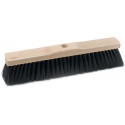 Balai pour grandes surfaces mélange de qualité longueur 400 mm avec trou d’emmanchement monture bois SOREX
