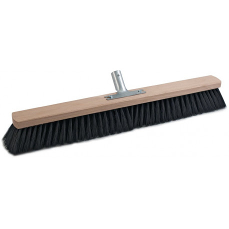 Balai pour grandes surfaces mélange de qualité longueur 500 mm avec sup. de manche métallique bois plat SOREX
