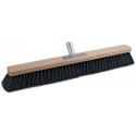 Balai pour grandes surfaces mélange de qualité longueur 500 mm avec sup. de manche métallique bois plat SOREX
