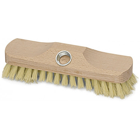 Balai brosse plastique-Fibre longueur 220 mm corps en bois avec filetage