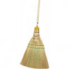 Balai en paille de riz 5 couture longueur 1400 mm qualité industrielle avec manche SOREX
