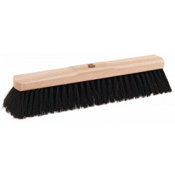 Balai pour grandes surfaces poil de cheval longueur 400 mm avec trou d’emmanchement monture bois SOREX