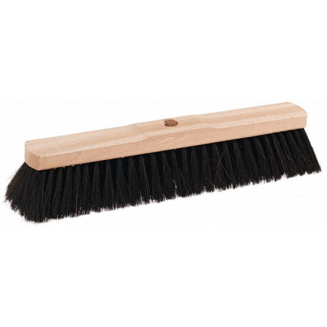 Balai pour grandes surfaces poil de cheval longueur 400 mm avec trou d’emmanchement monture bois SOREX