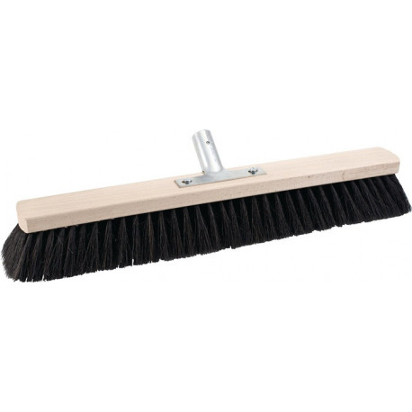 Balai pour grandes surfaces poil de cheval longueur 500 mm avec sup. de manche métallique bois plat SOREX
