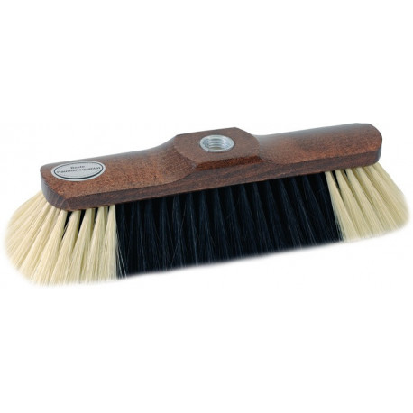 Balai de ménage mélange de poil de cheval L. 280 mm marron laqué avec filetage SOREX